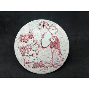 Vrg. Plaque plate Denmark Bjorn Wiinblad wall September Saison Start READ FLAW